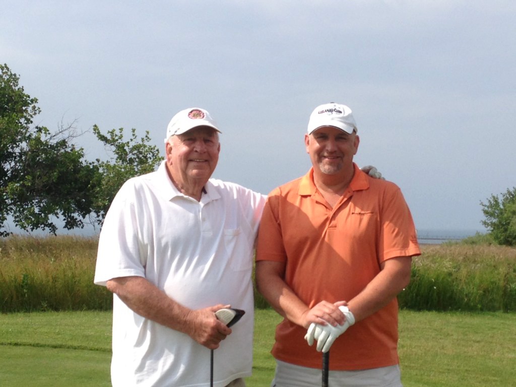 Grandpa and Matt Golfing